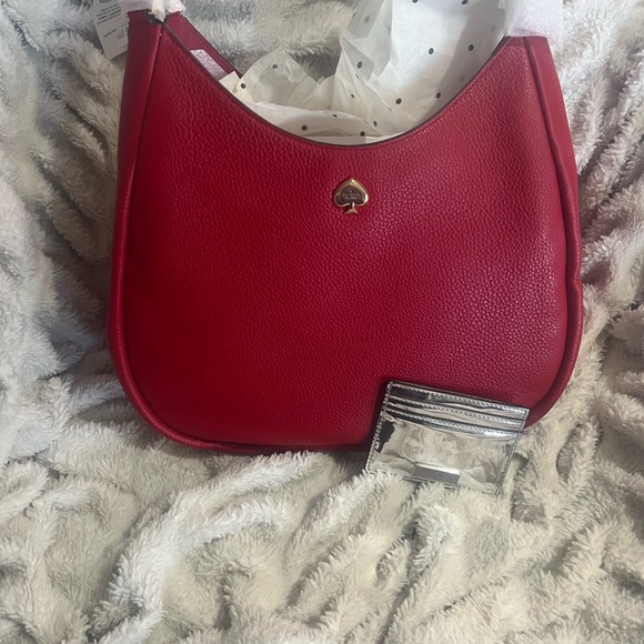 Kate Spade Kayla Red Leather Shoulder Bag - Picture 6 of 7